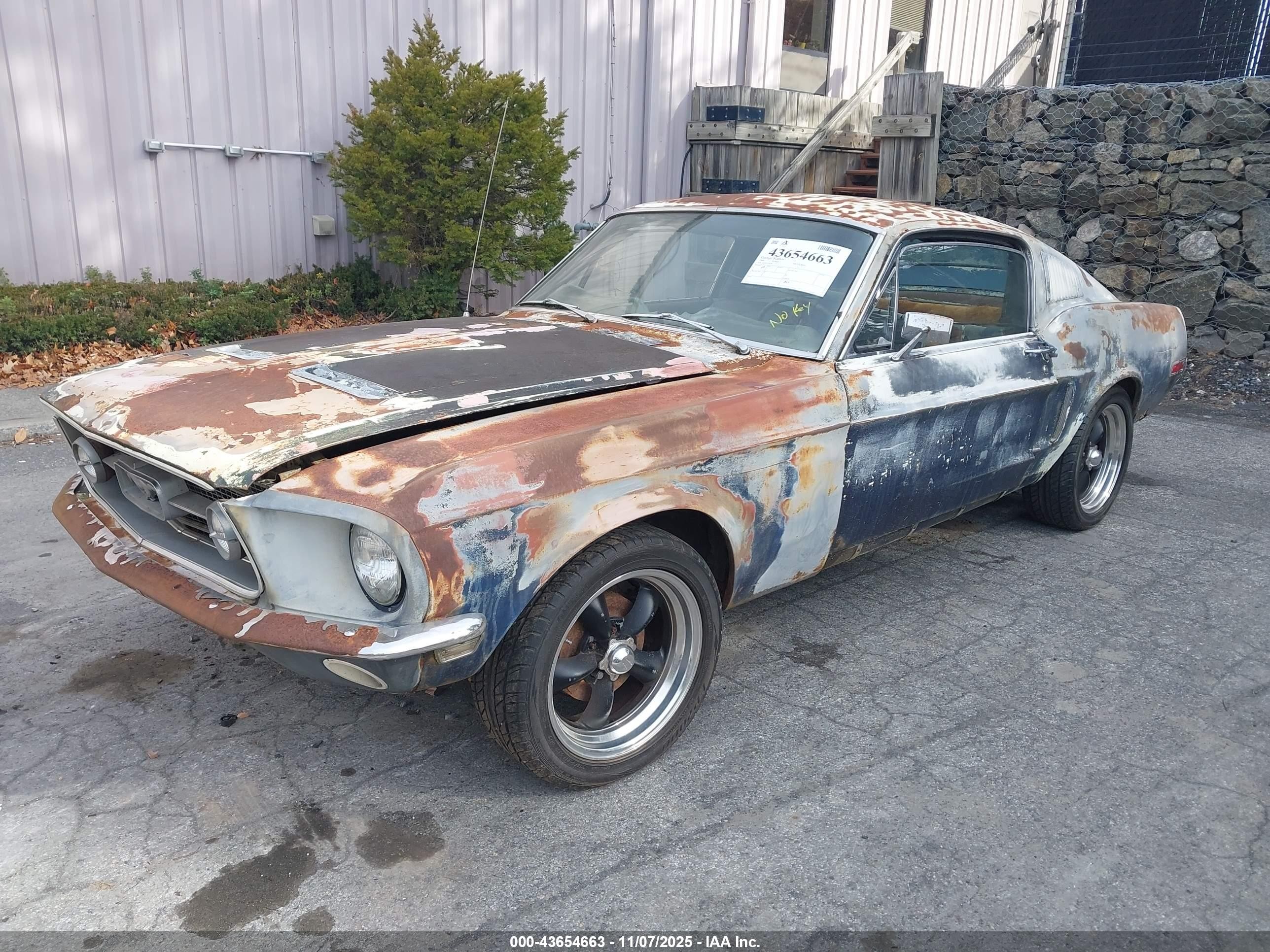 1968 Ford Mustang   Синий vin: 8T02C159198      