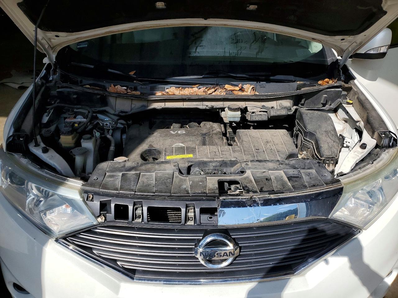 2013 Nissan Quest 3.5 S White vin: JN8AE2KP0D9066033