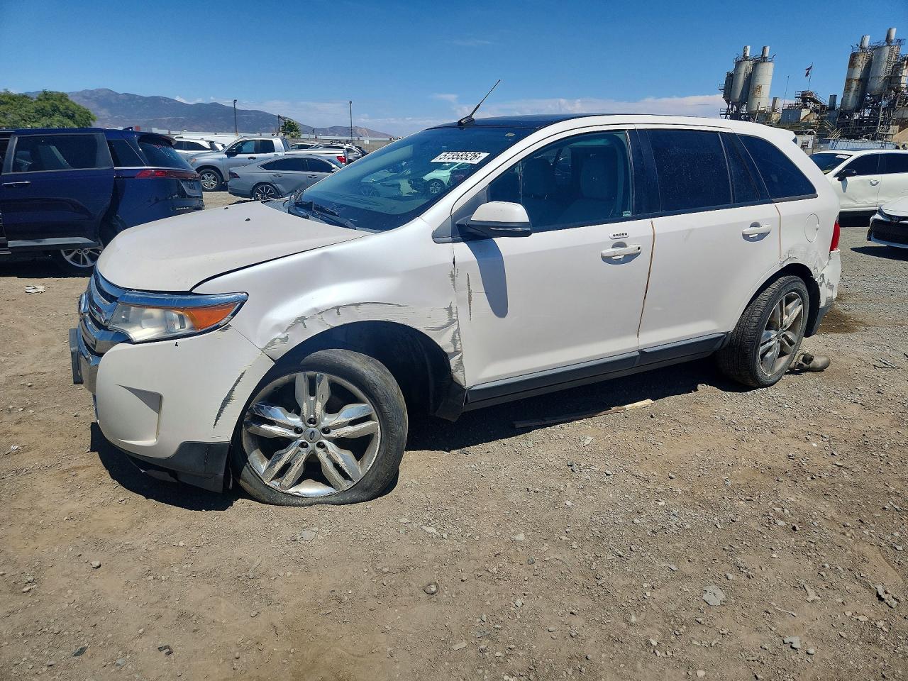 2014 Ford Edge Sel White vin: 2FMDK3JC3EBB31074