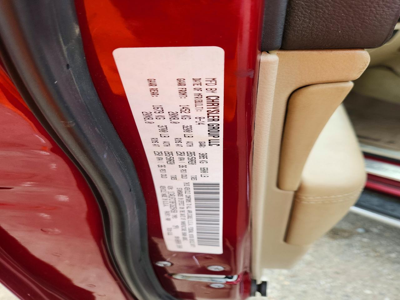 2015 Jeep Grand Cherokee Overland Red vin: 1C4RJFCT8FC625458