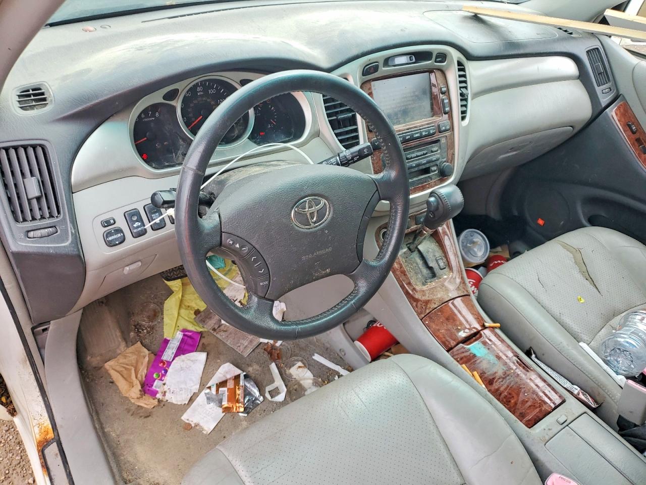 2005 Toyota Highlander Limited White vin: JTEEP21A550115569