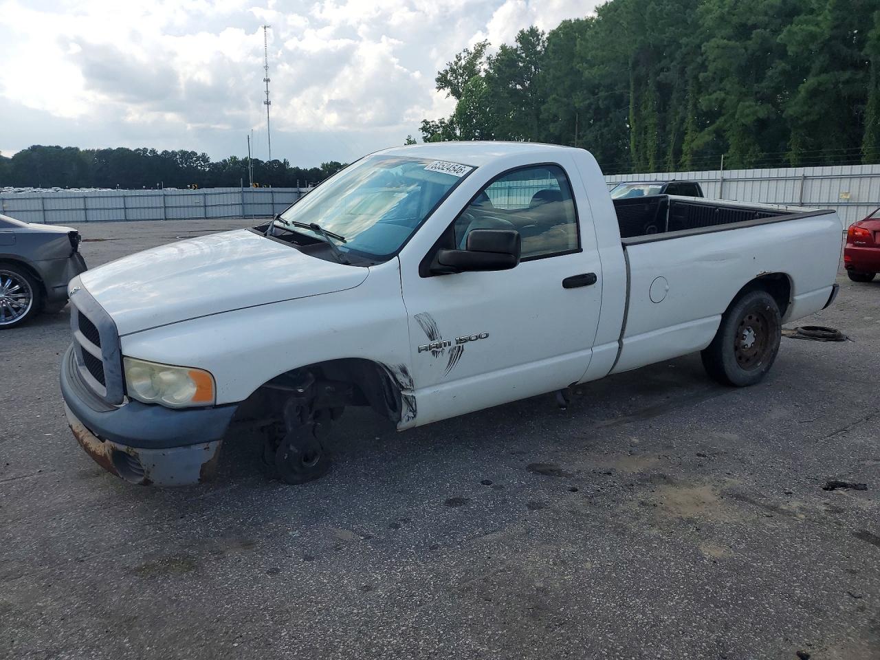2005 Dodge Ram 1500 St White vin: 1D7HA16N05J593620