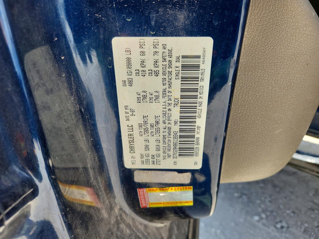 2008 Dodge Ram 2500 St Blue vin: 3D7KS28A98G139343