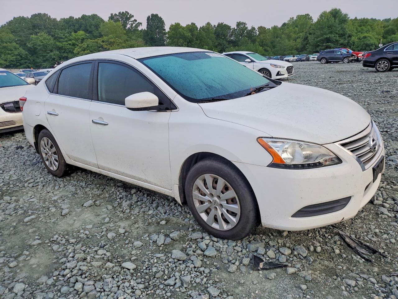 2015 Nissan Sentra S White vin: 3N1AB7AP2FY321669