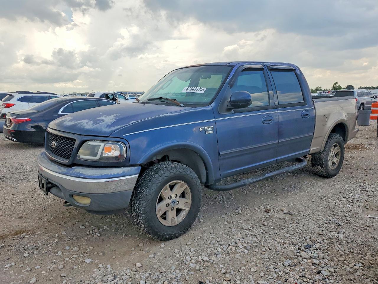 2002 Ford F150 Supercrew Blue vin: 1FTRW08L62KE27033