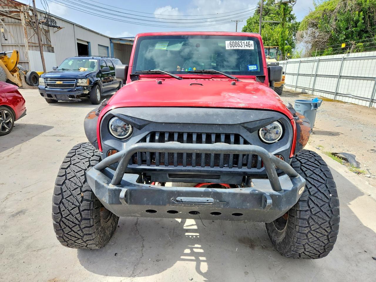 2008 Jeep Wrangler X Red vin: 1J4FA24158L624371