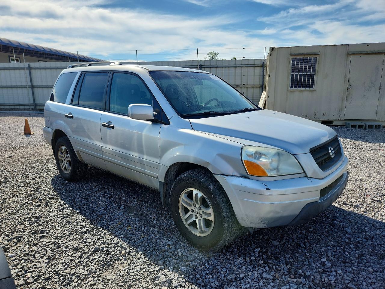 2003 Honda Pilot Exl Silver vin: 2HKYF18583H595100