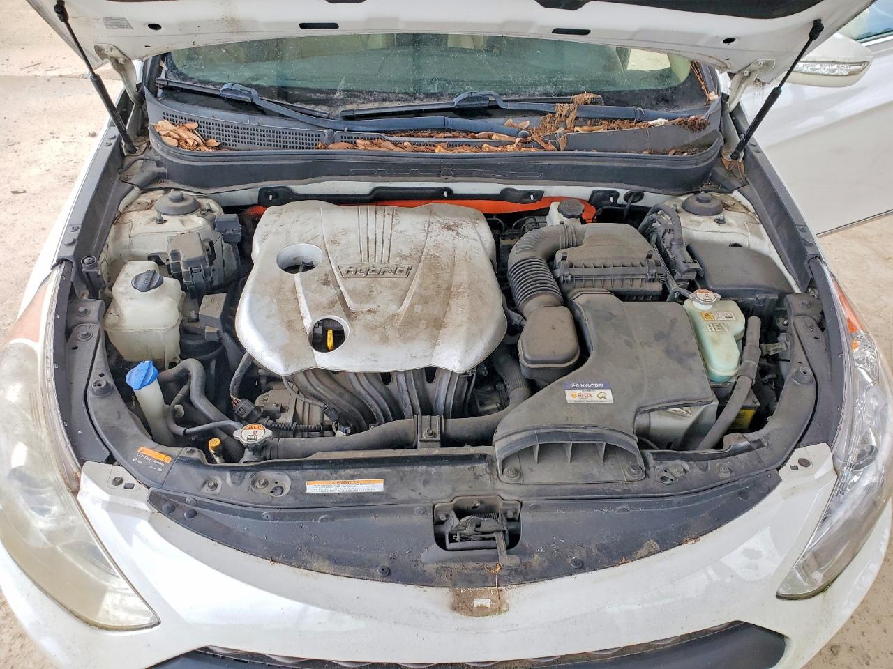 2013 Hyundai Sonata Hybrid White vin: KMHEC4A47DA074209