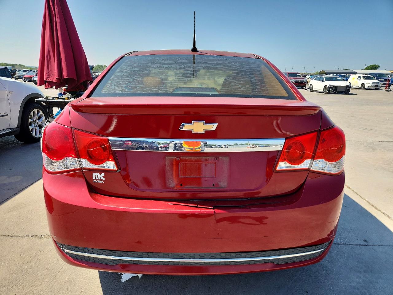 2014 Chevrolet Cruze Lt Red vin: 1G1PE5SB6E7300256