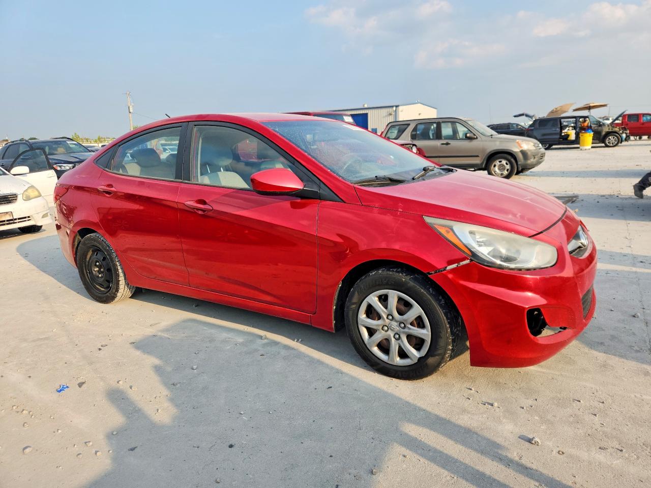 2013 Hyundai Accent Gls Red vin: KMHCT4AE0DU375631