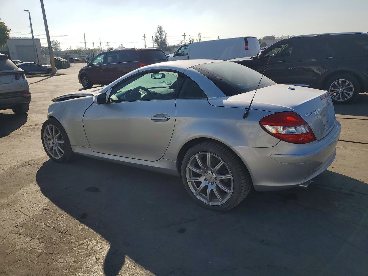 2007 Mercedes-benz Slk 350 Silver vin: WDBWK56F07F142125