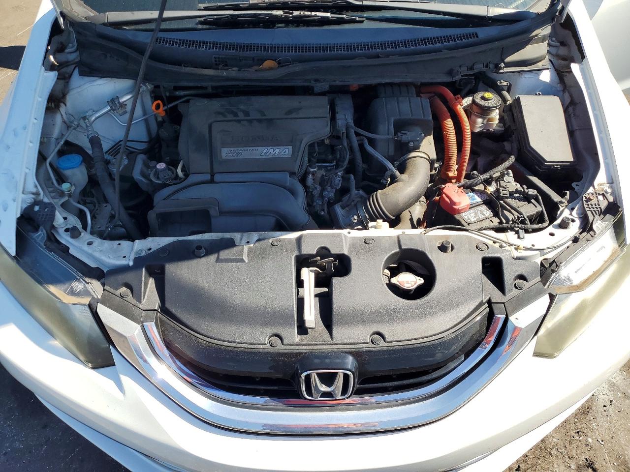 2013 Honda Civic Hybrid L White vin: 19XFB4F37DE002581