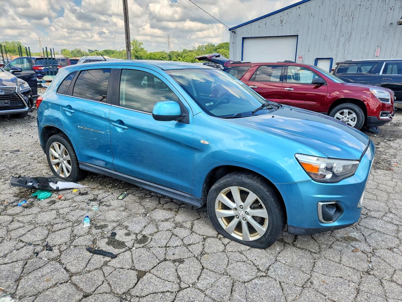 2014 Mitsubishi Outlander Sport Se Turquoise vin: 4A4AP4AUXEE018534