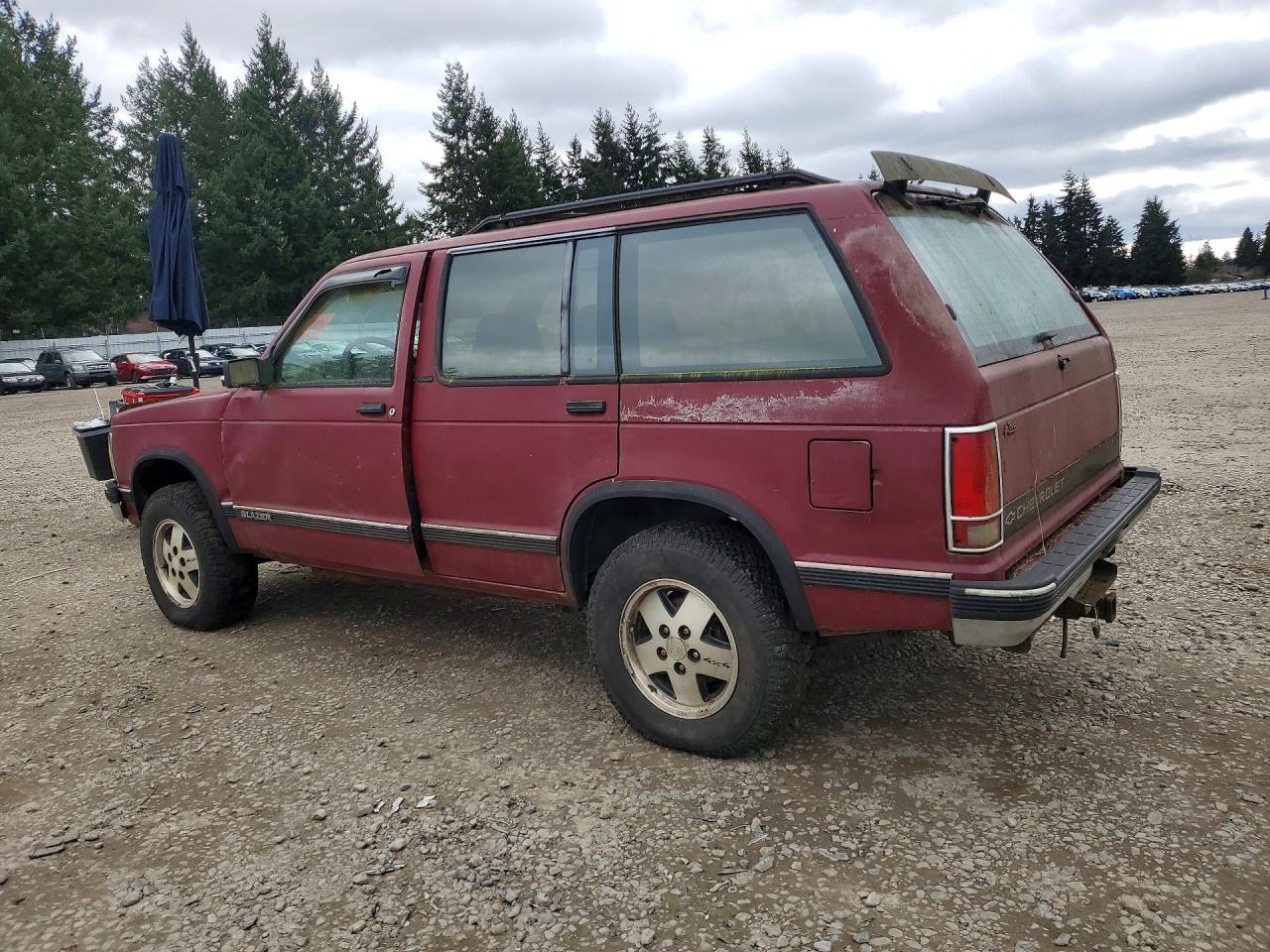 1992 Chevrolet Blazer S10 Burgundy vin: 1GNDT13Z5N2158880