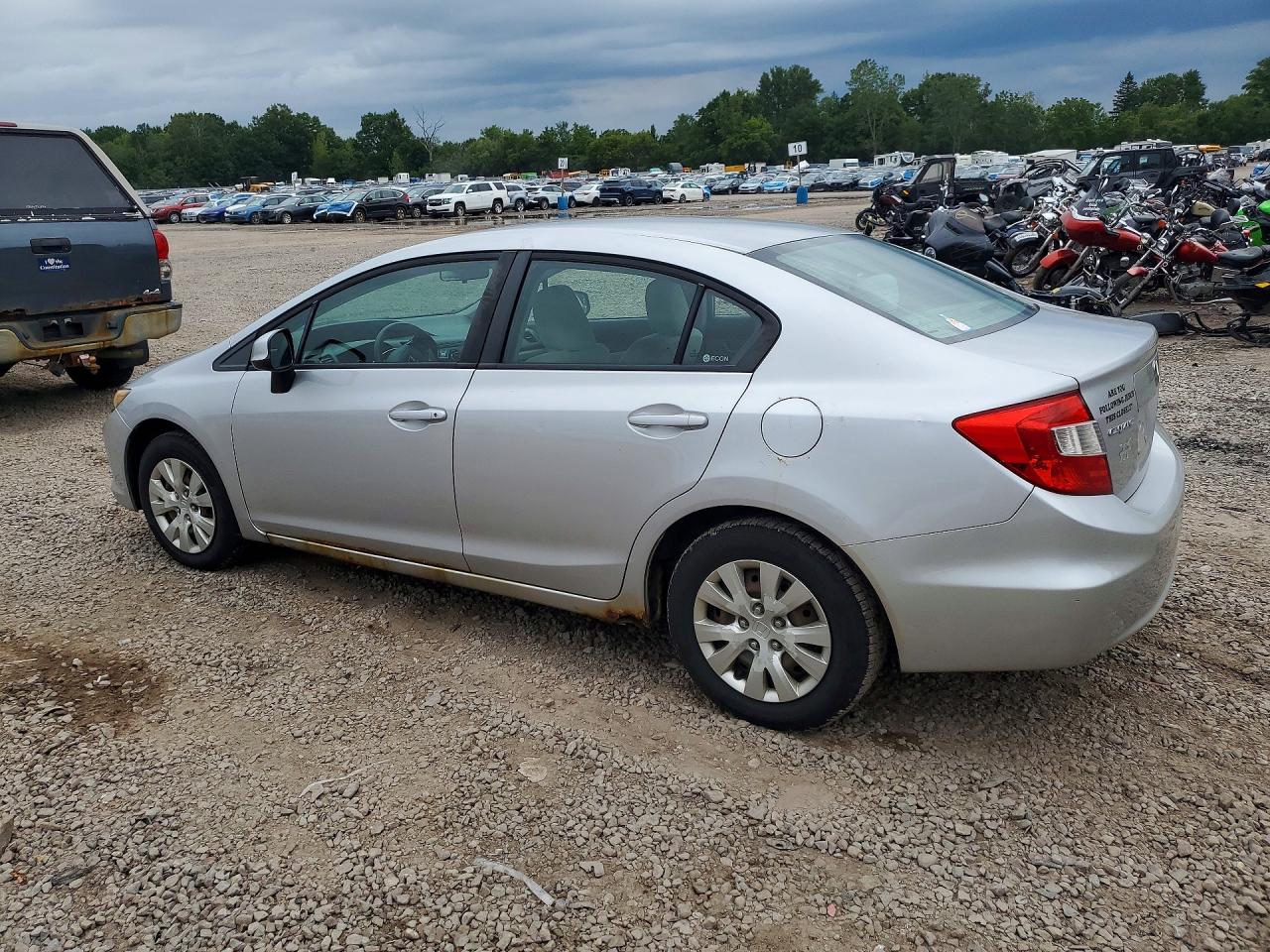 2012 Honda Civic Lx Silver vin: 19XFB2F59CE307035