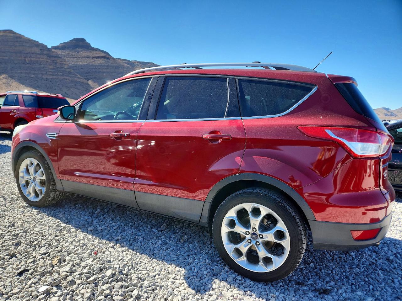 2013 Ford Escape Titanium Red vin: 1FMCU0J95DUC01725