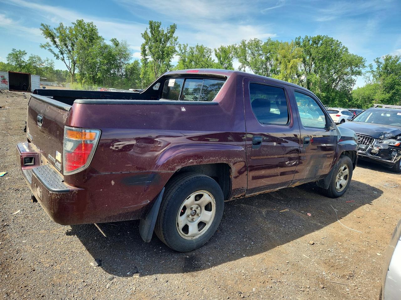 2008 Honda Ridgeline Rt Burgundy vin: 2HJYK16238H518067