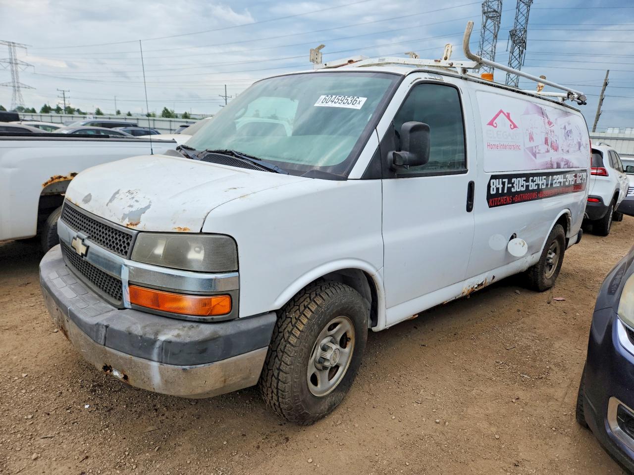 2008 Chevrolet Express G1500 White vin: 1GCFG15X481147557