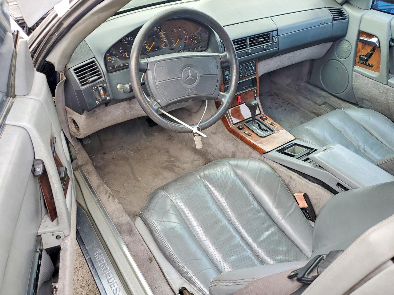 1991 Mercedes-benz 500 Sl Black vin: WDBFA66E2MF018840