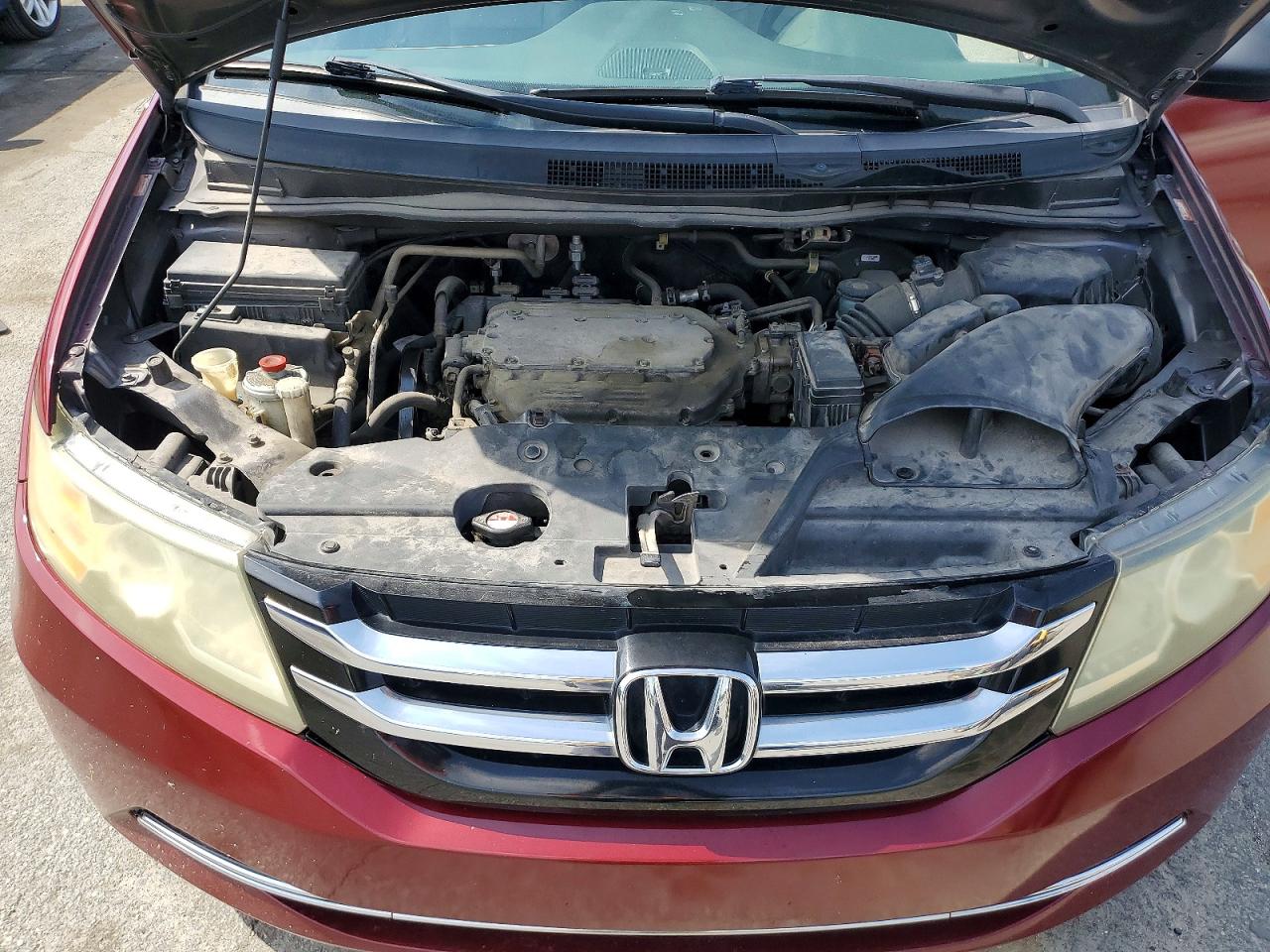 2014 Honda Odyssey Exl Burgundy vin: 5FNRL5H66EB012795
