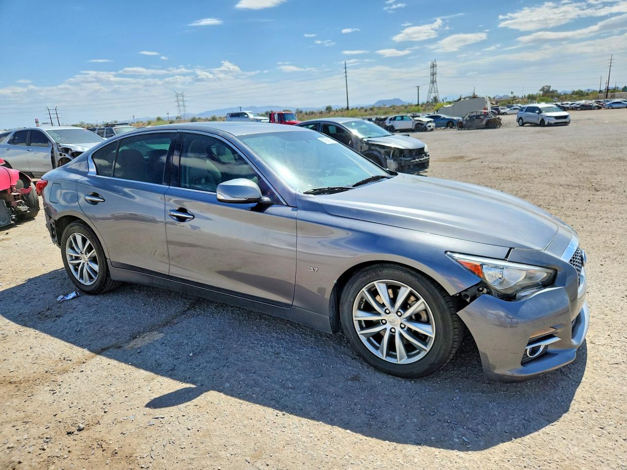 2015 Infiniti Q50 Premium Silver vin: JN1BV7AP4FM358172