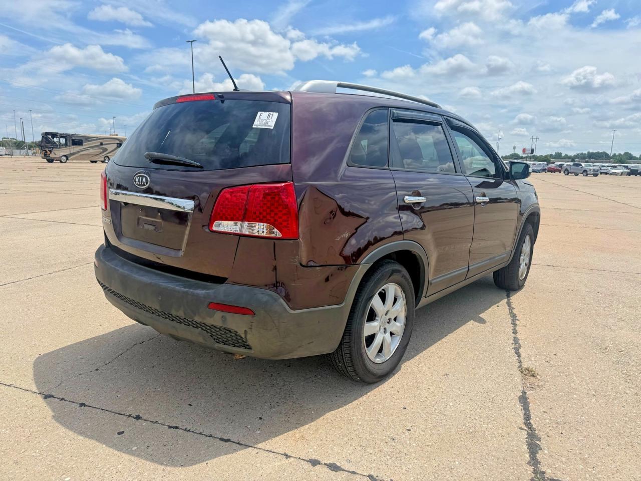 2013 Kia Sorento Lx Purple vin: 5XYKT3A68DG391838