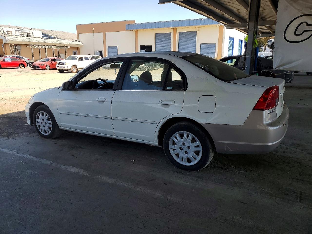 2004 Honda Civic Lx White vin: 2HGES16564H641648