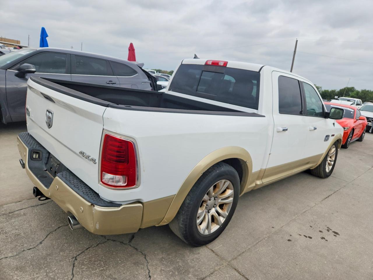 2015 Ram 1500 Longhorn White vin: 1C6RR7PM1FS534563
