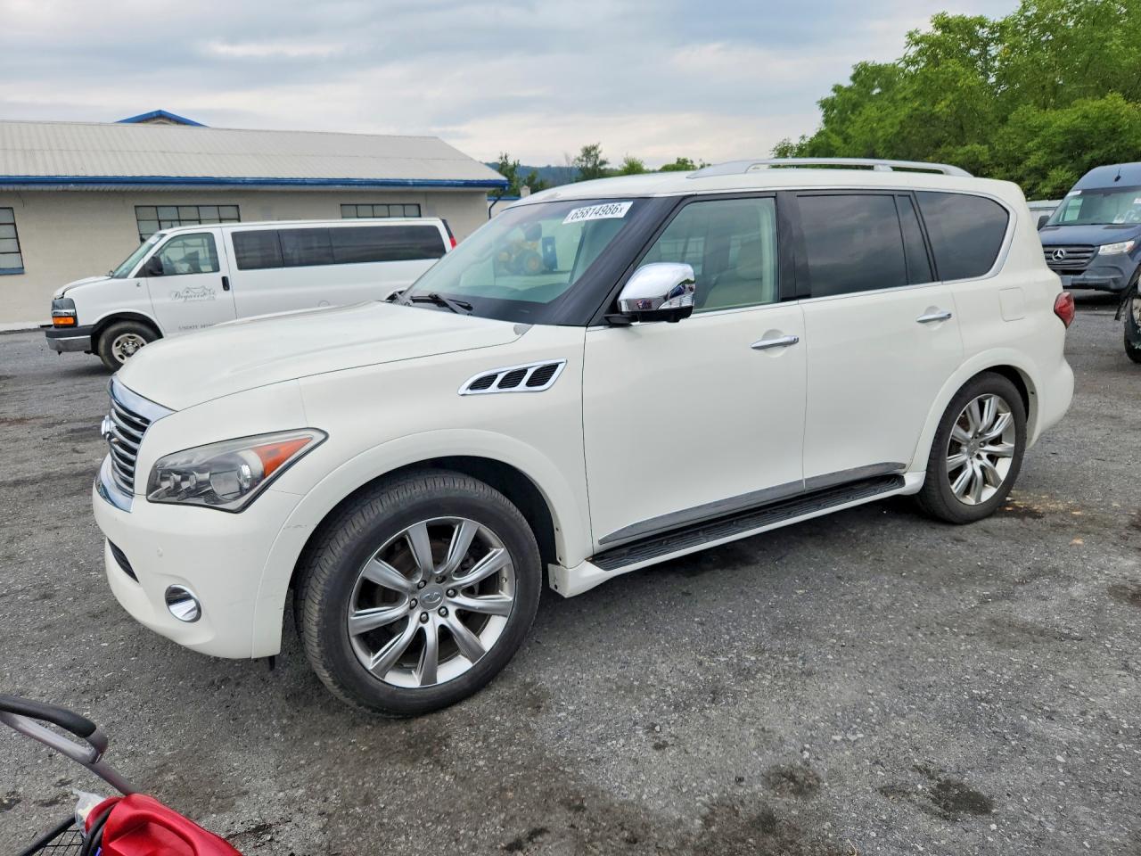 2012 Infiniti Qx56 Base White vin: JN8AZ2NCXC9316342