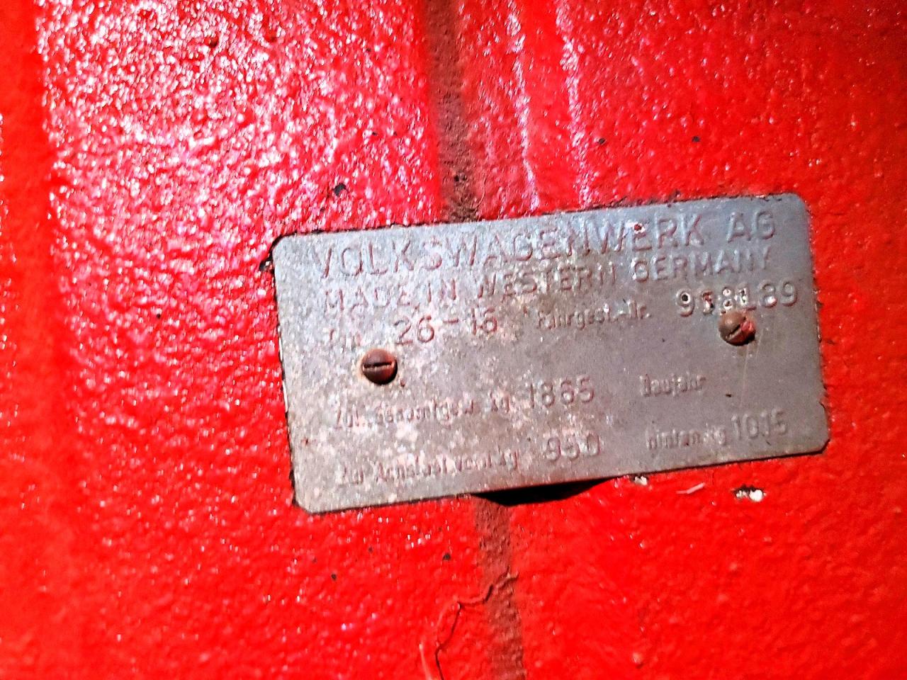 1962 Volkswagen Kombi Red vin: 908189