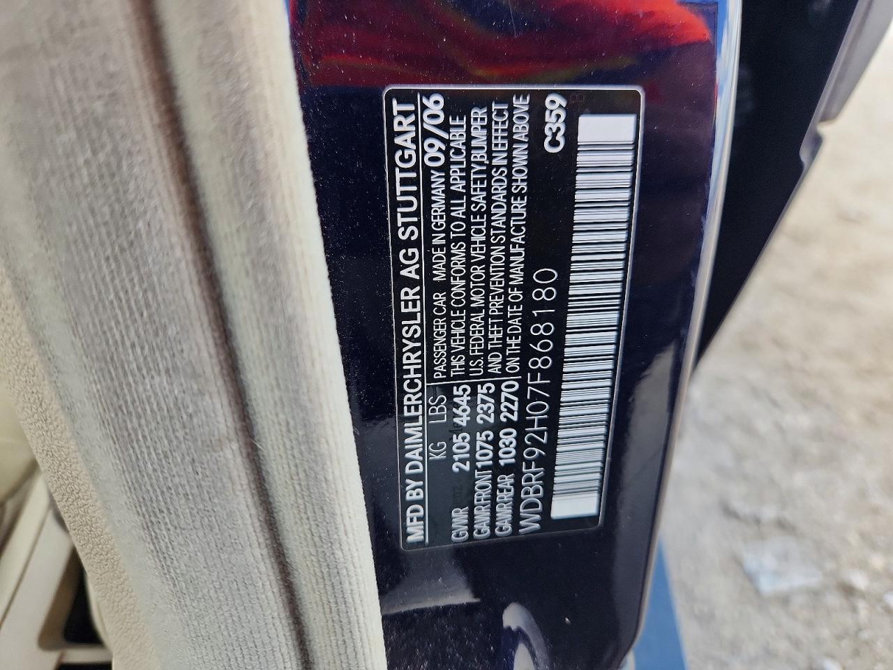 2007 Mercedes-benz C 280 4matic Blue vin: WDBRF92H07F868180