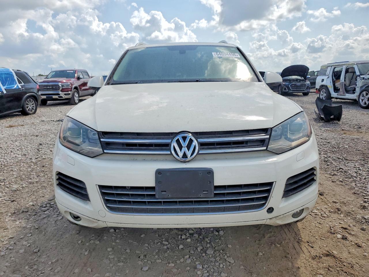 2011 Volkswagen Touareg V6 White vin: WVGFF9BP4BD005832