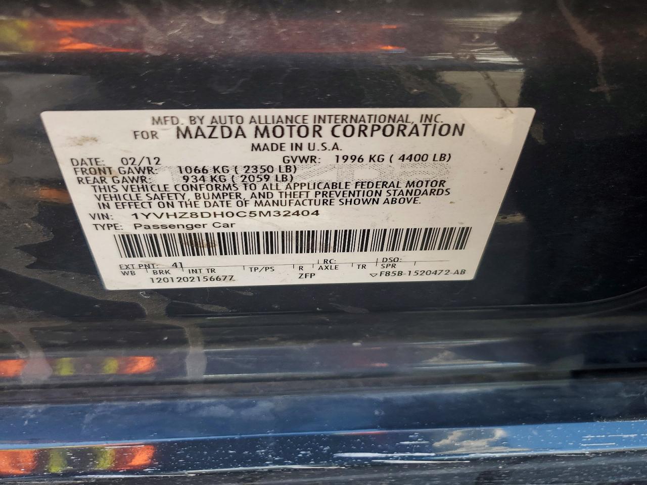 2012 Mazda 6 I Gray vin: 1YVHZ8DH0C5M32404
