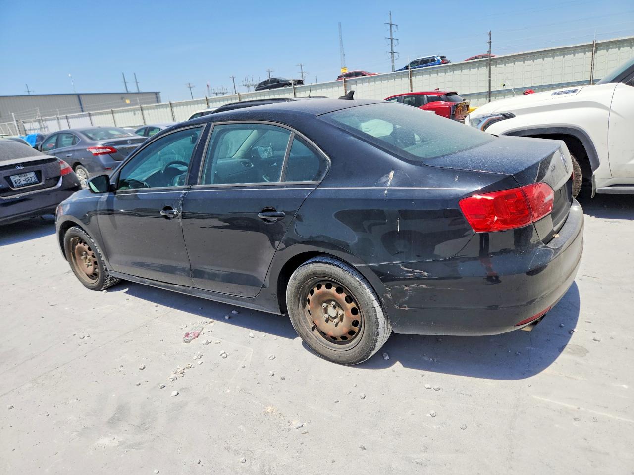 2014 Volkswagen Jetta Se Black vin: 3VWD17AJ4EM392707