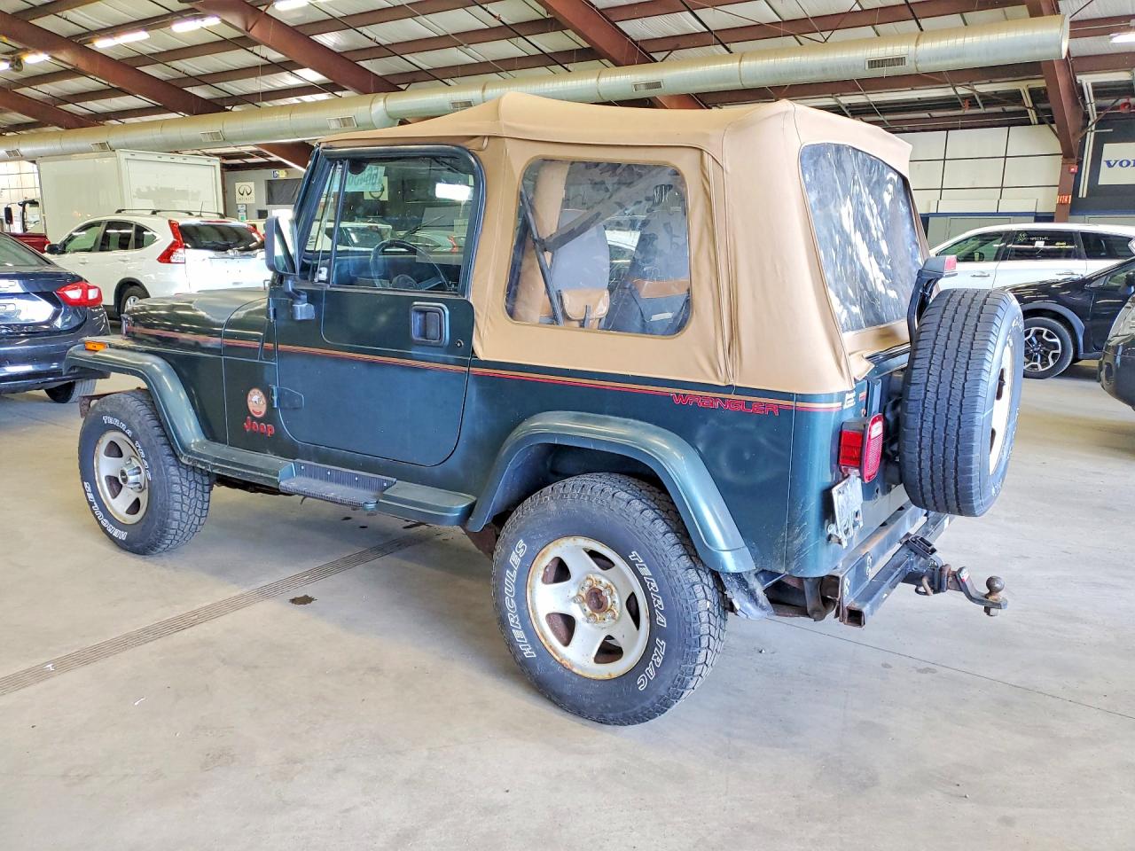 1994 Jeep Wrangler / Yj Sahara Green vin: 1J4FY49S8RP424247