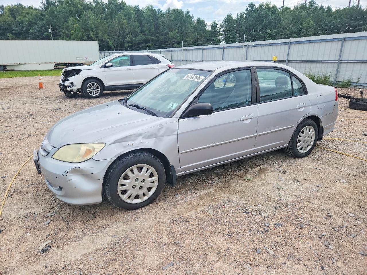 2005 Honda Civic Lx Silver vin: 1HGES16575L027700