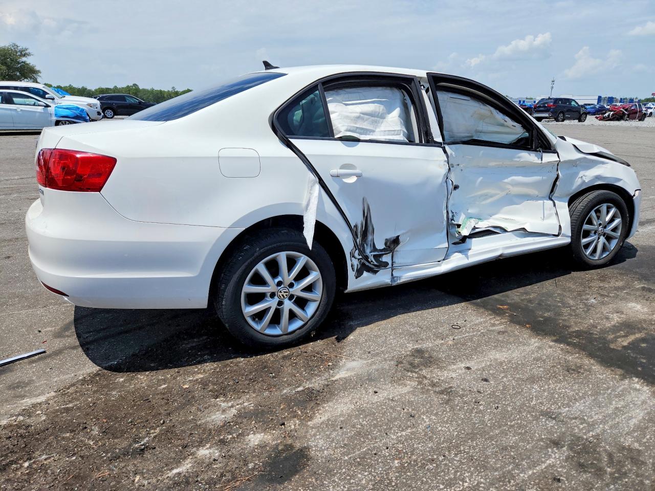 2012 Volkswagen Jetta Se White vin: 3VWDP7AJ4CM076767