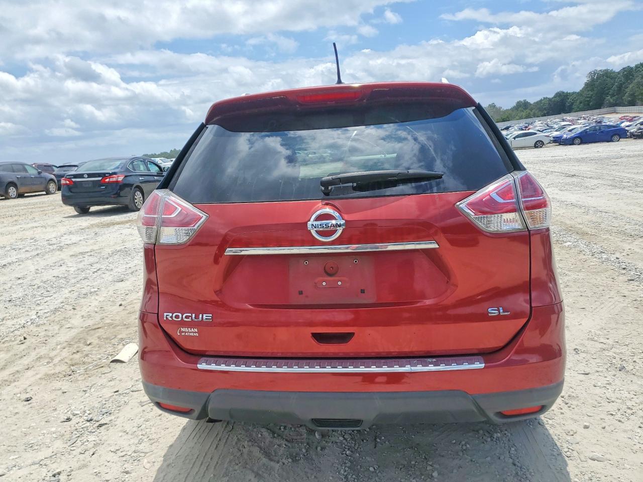 2015 Nissan Rogue Sl Red vin: 5N1AT2MT9FC787965