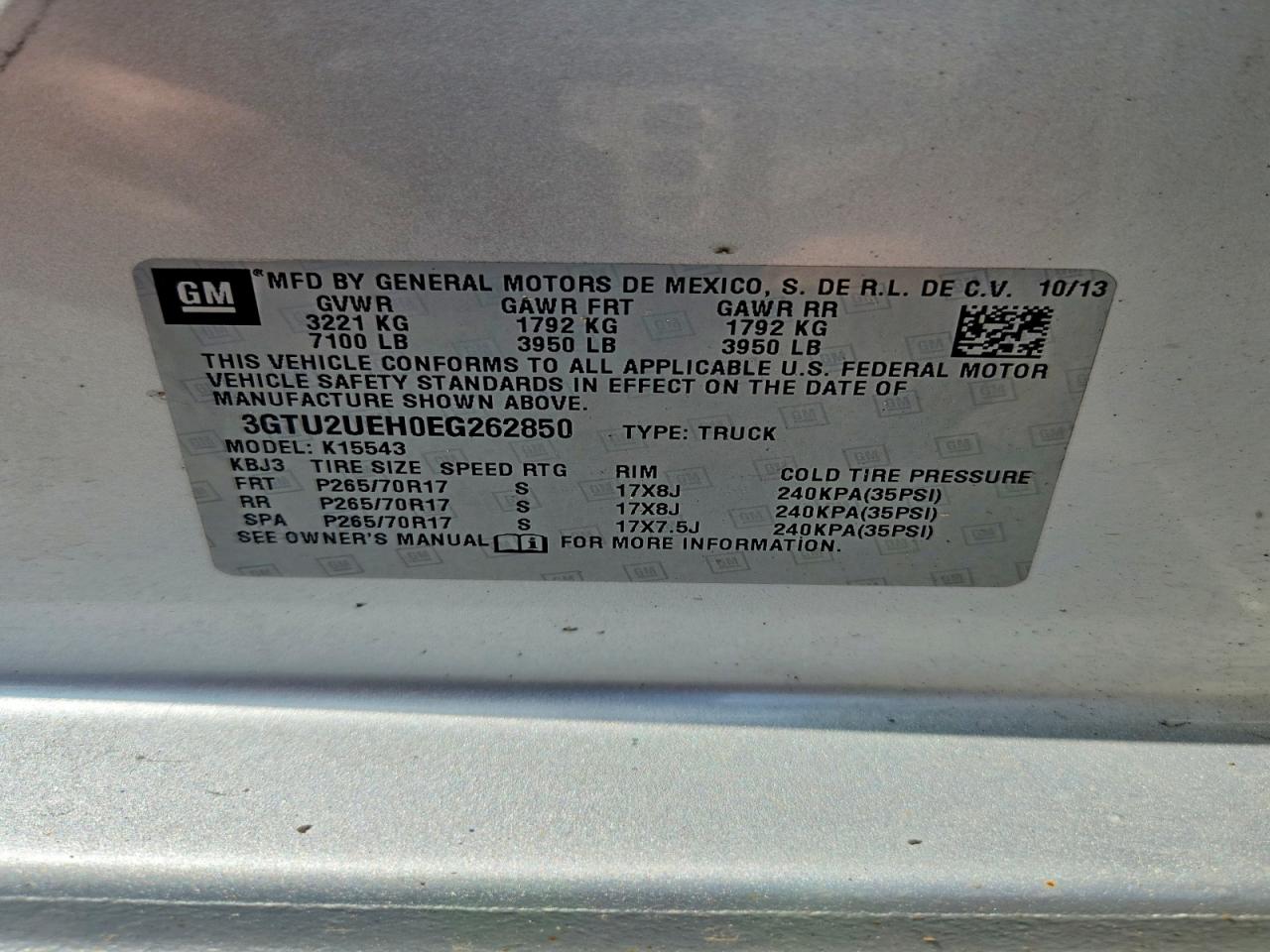 2014 Gmc Sierra K1500 Sle Silver vin: 3GTU2UEH0EG262850