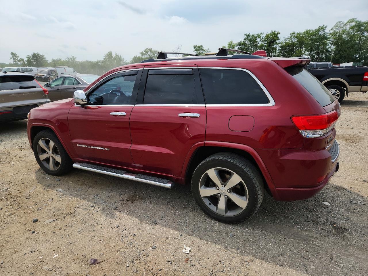 2015 Jeep Grand Cherokee Overland Red vin: 1C4RJFCT8FC625458