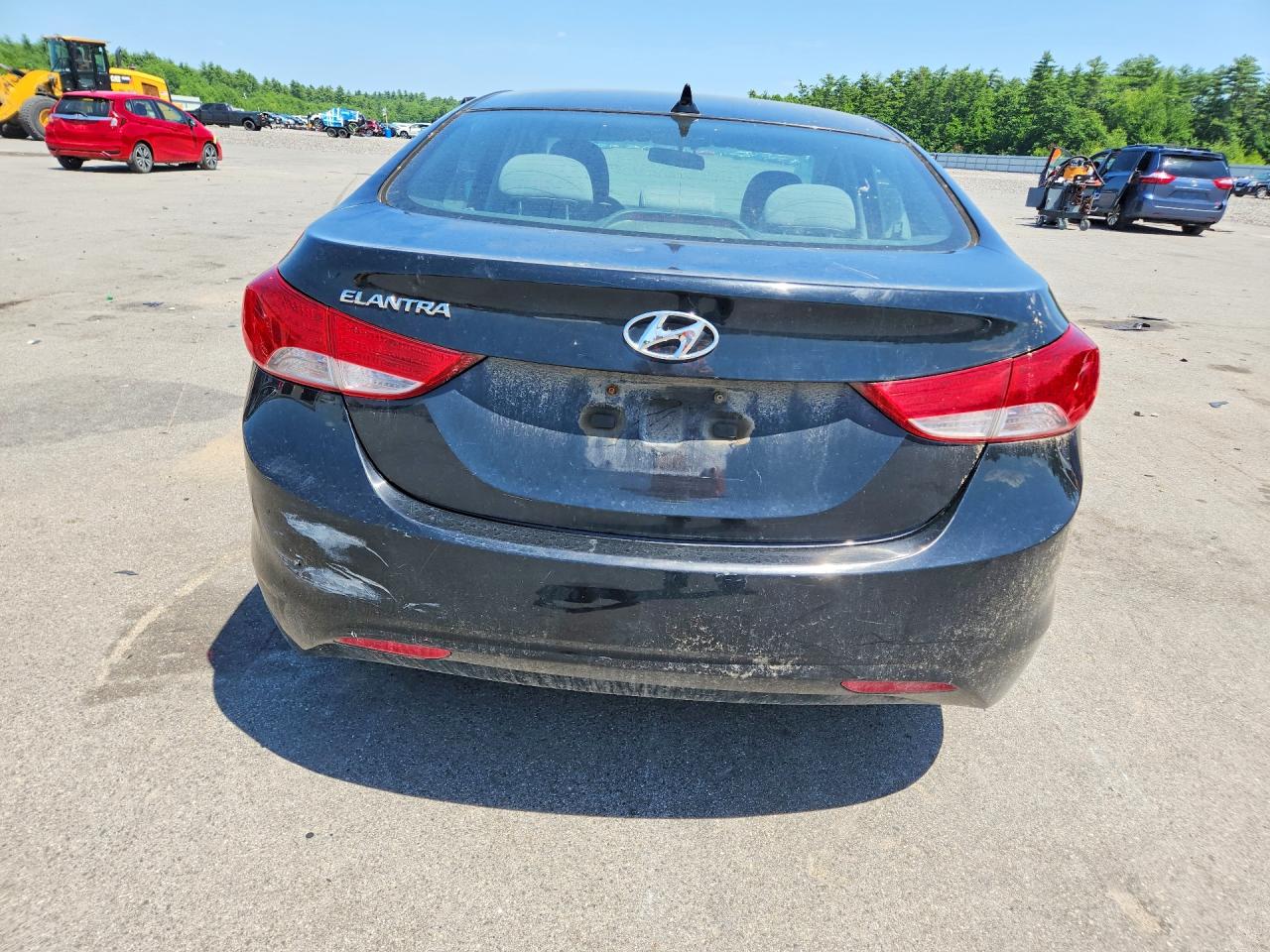 2013 Hyundai Elantra Gls Black vin: 5NPDH4AEXDH409482