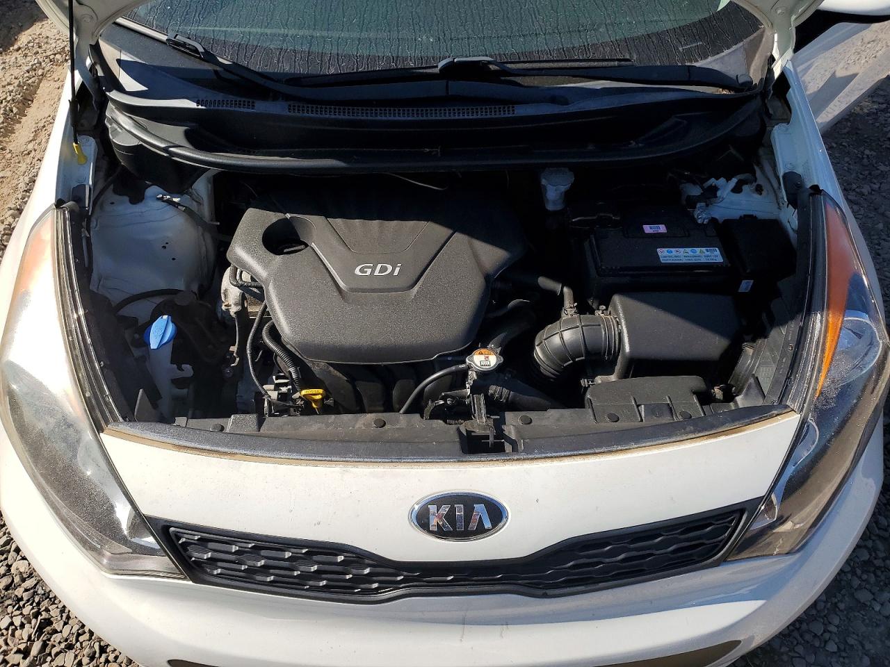 2014 Kia Rio Lx White vin: KNADM5A3XE6413654