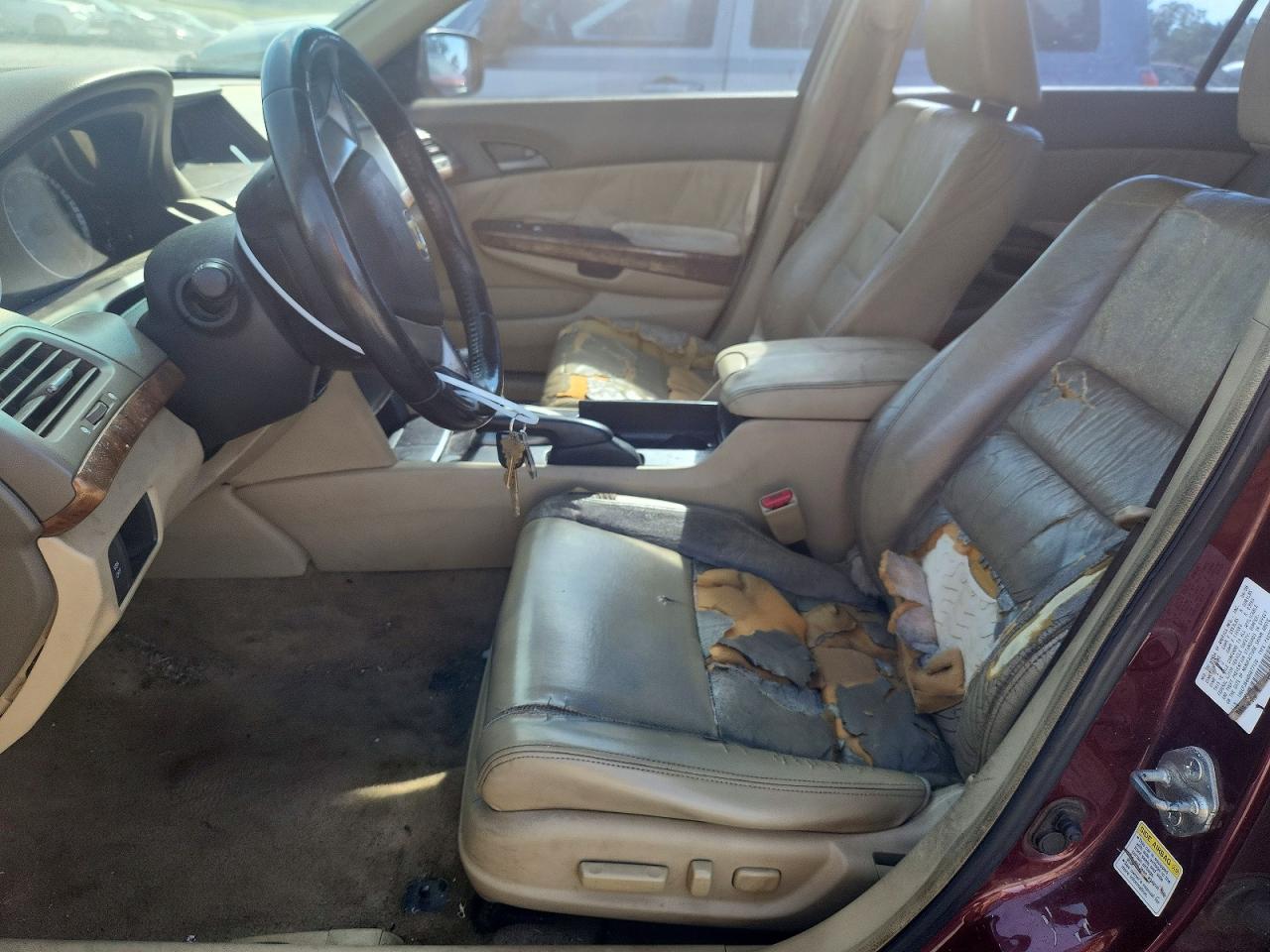 2008 Honda Accord Exl Burgundy vin: 1HGCP368X8A077120