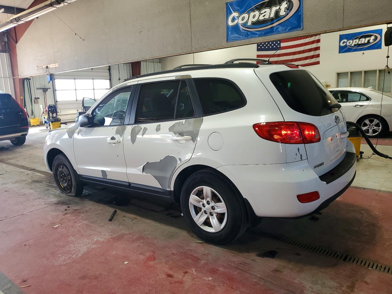 2009 Hyundai Santa Fe Gls White vin: 5NMSG13D69H325354