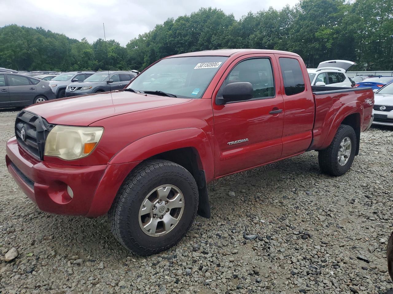 2008 Toyota Tacoma Access Cab Red vin: 5TEUU42N68Z579299