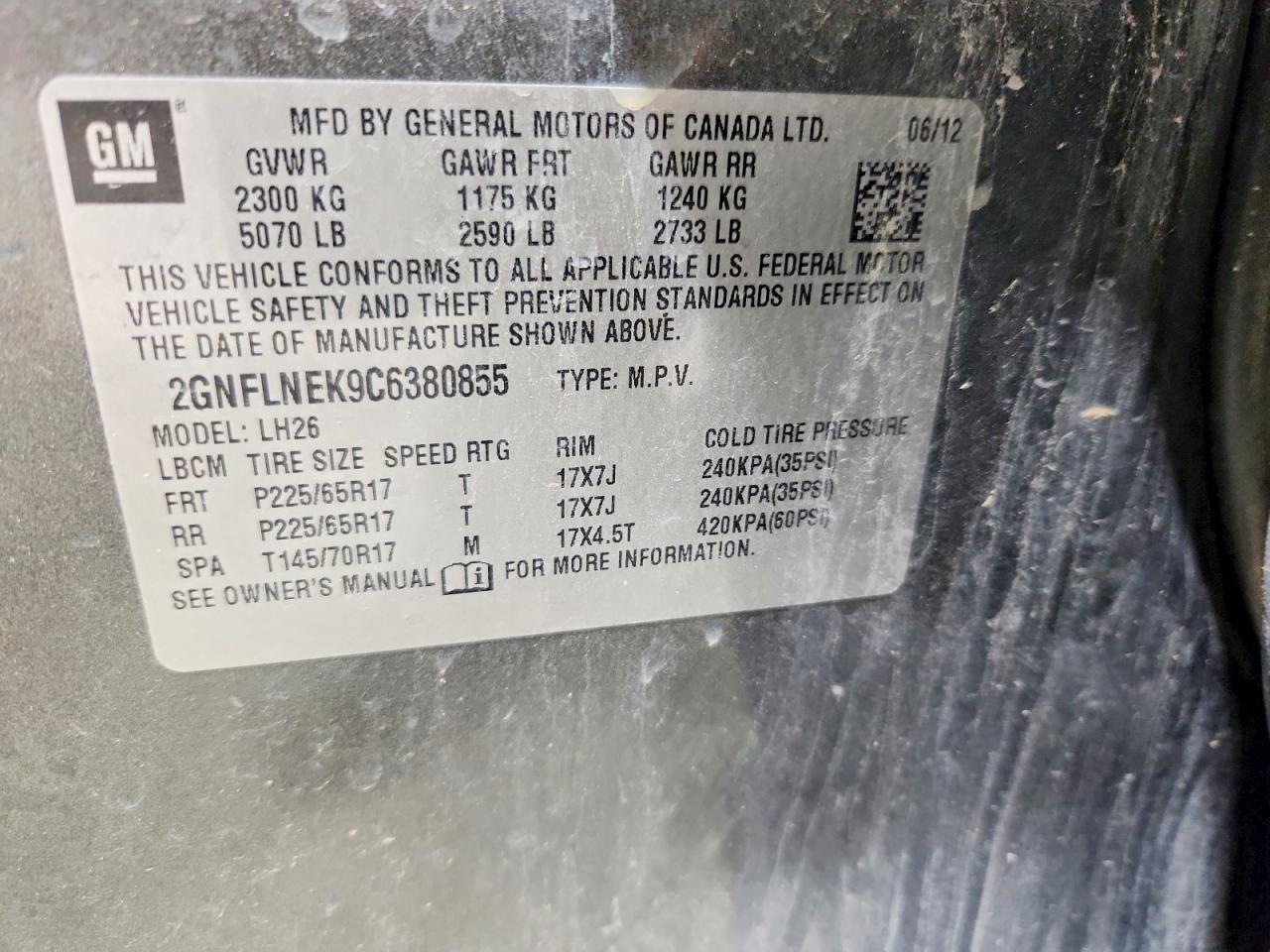 2012 Chevrolet Equinox Lt Gray vin: 2GNFLNEK9C6380855