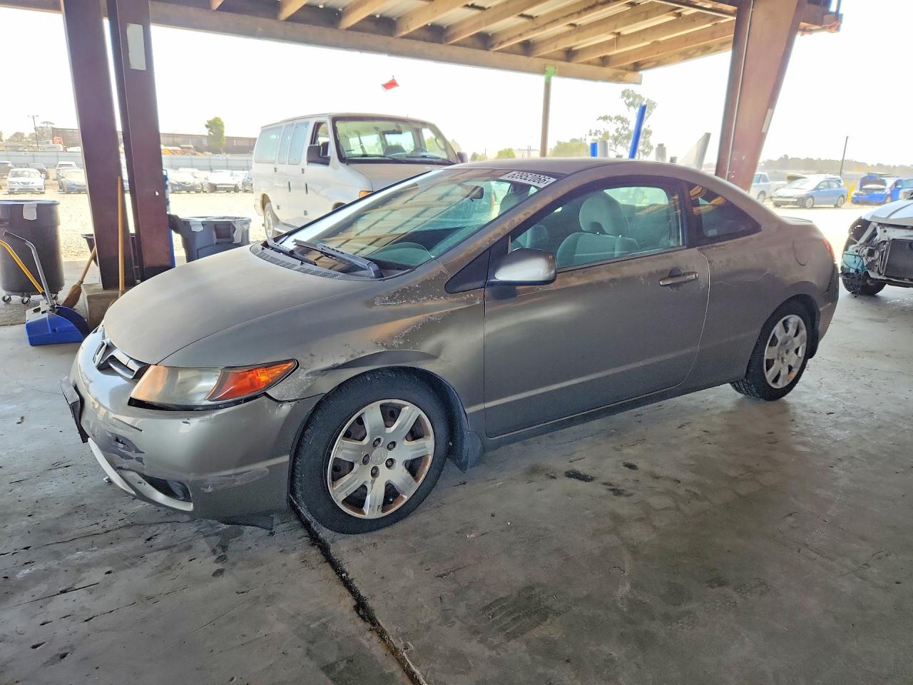 2006 Honda Civic Lx Gray vin: 2HGFG12636H548786
