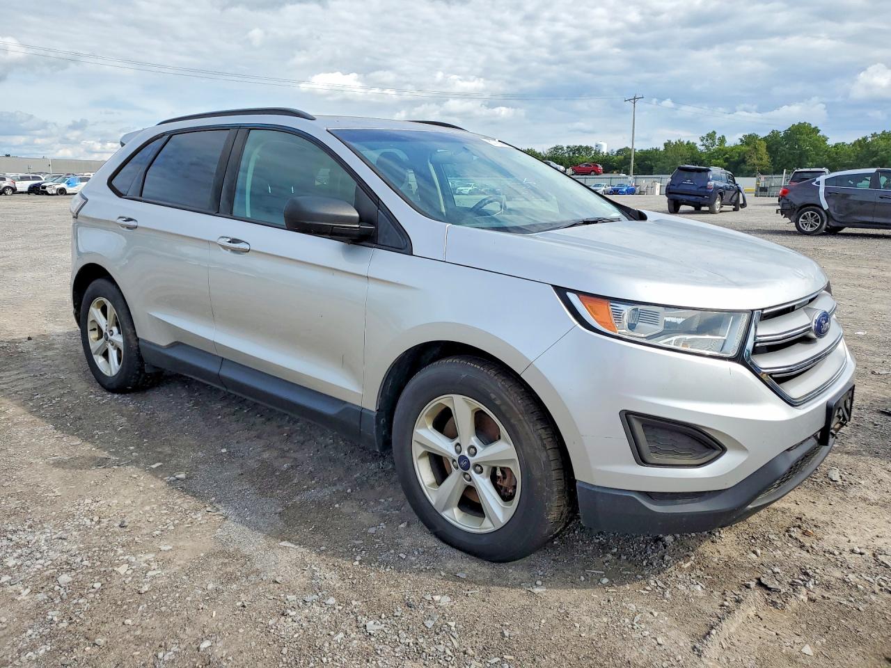 2015 Ford Edge Se Silver vin: 2FMTK4G95FBB97334