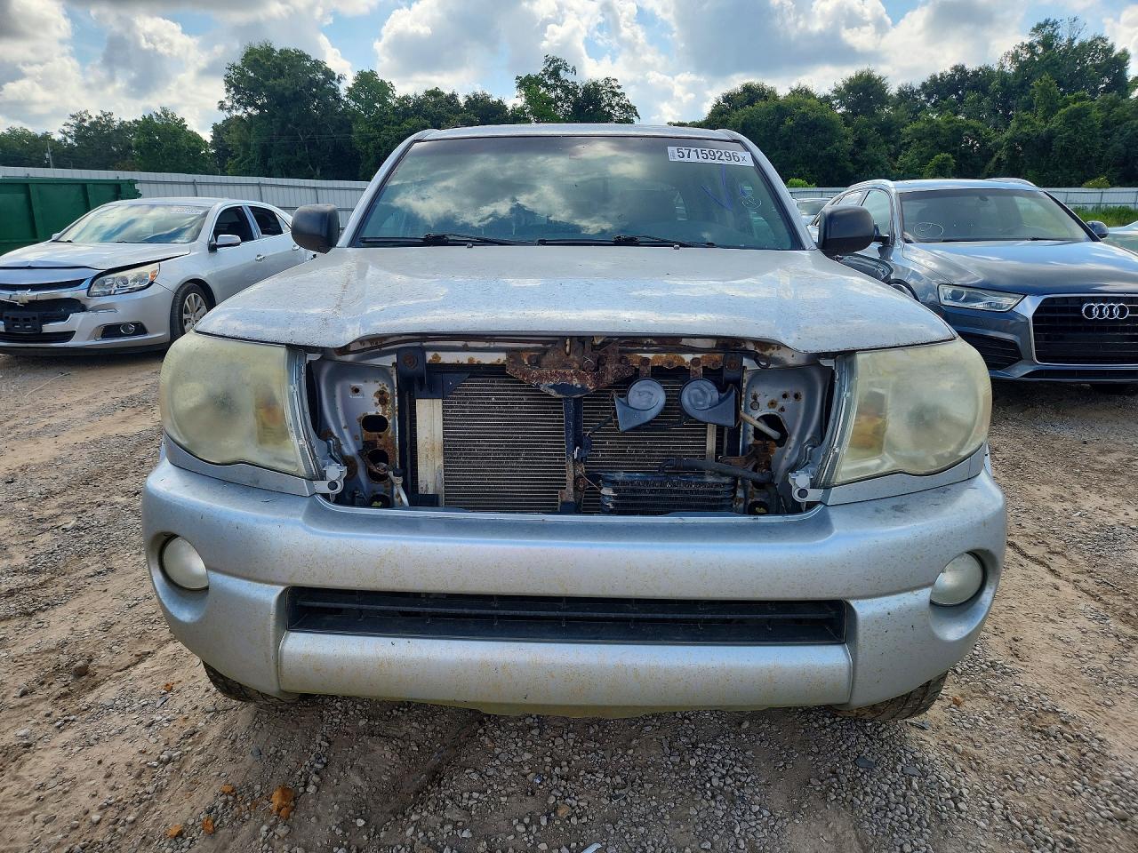 2009 Toyota Tacoma Double Cab Prerunner Silver vin: 3TMJU62NX9M077215