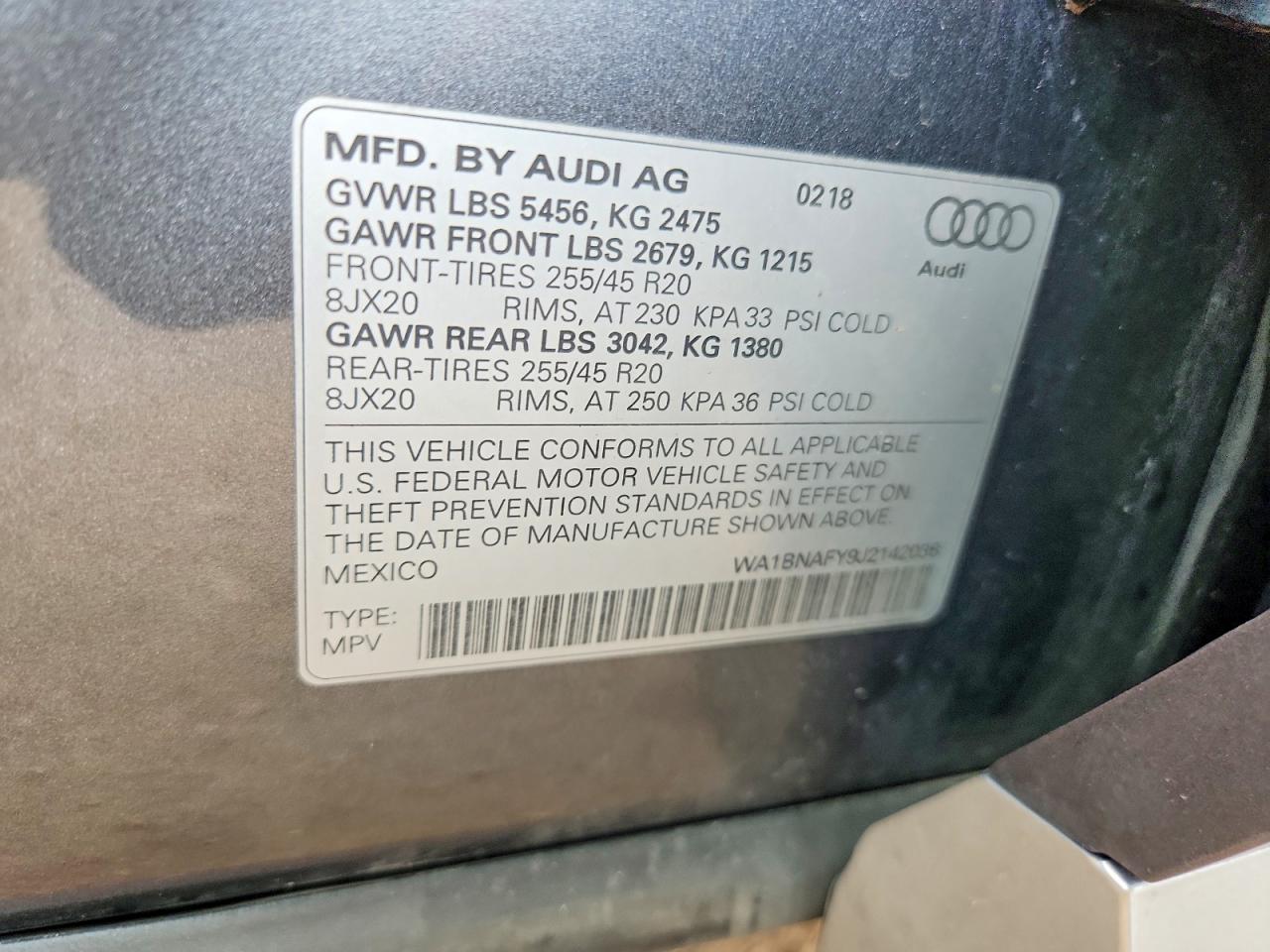2018 Audi Q5 Premium Plus Серый vin: WA1BNAFY9J2142036